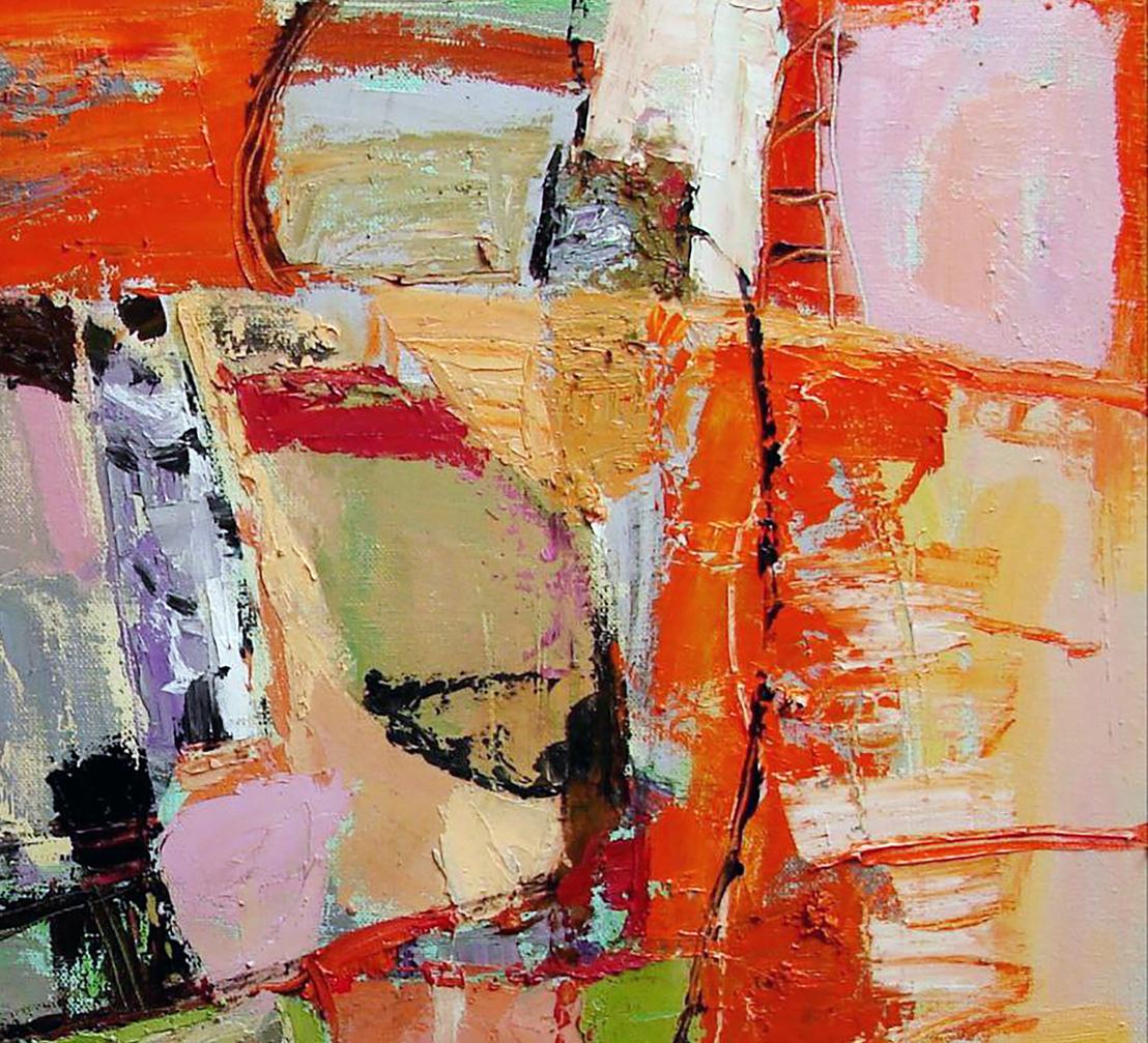 Vibrant oil painting Orange mood by Tatyana Shulyak with bold strokes