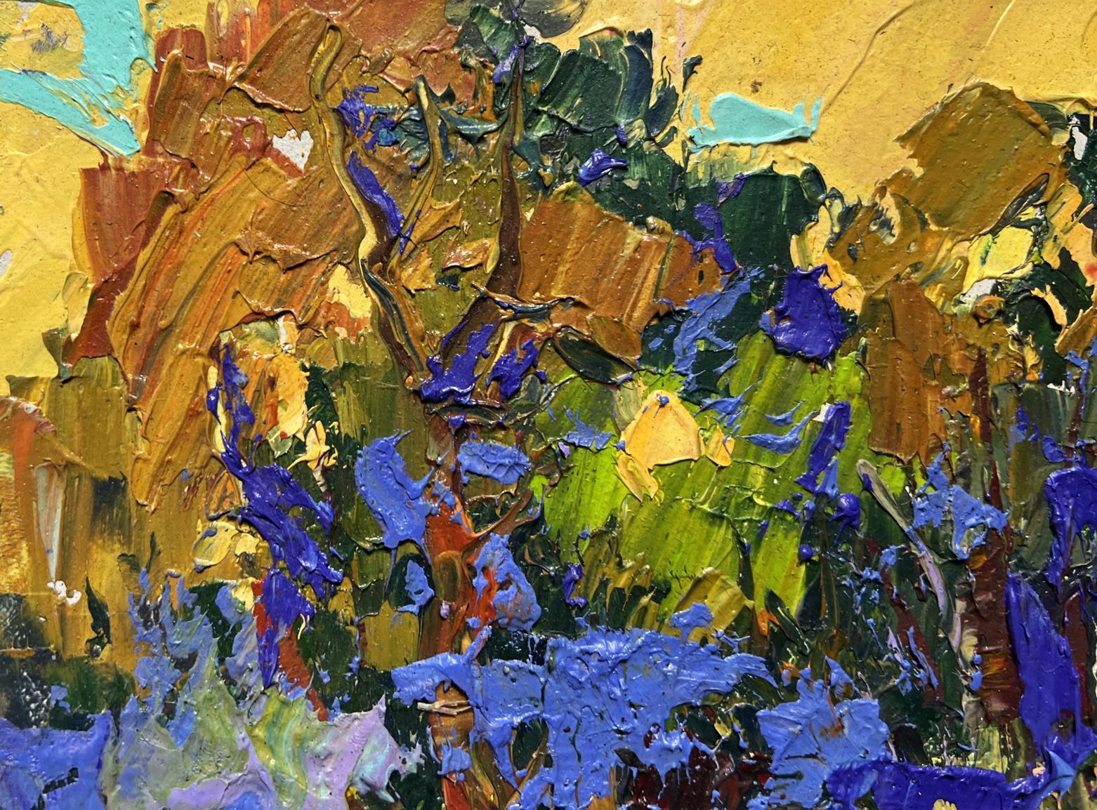 Vibrant impressionist oil painting Golden autumn evening by Oleksiy Ivanyuk