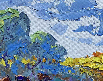 Oil painting The coolness of the evening by Oleksiy Ivanyuk landscape