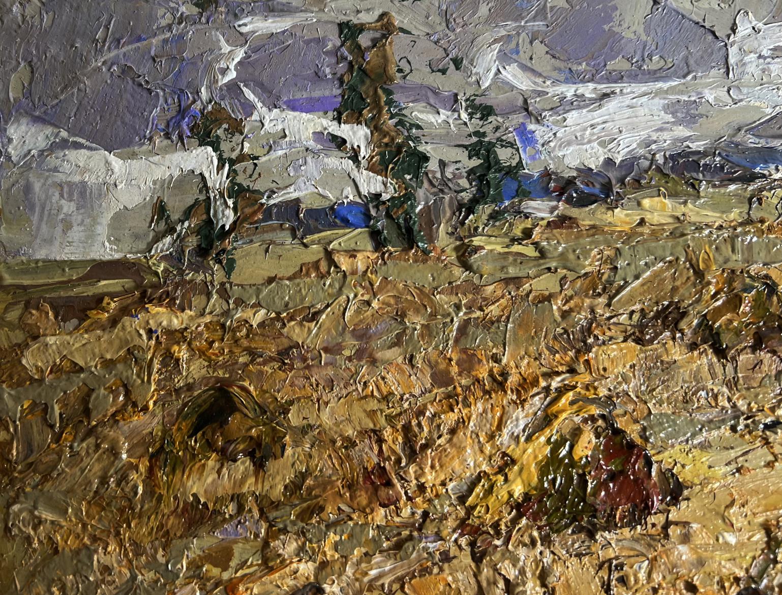 Textured oil painting After working in the field by Oleksiy Ivanyuk
