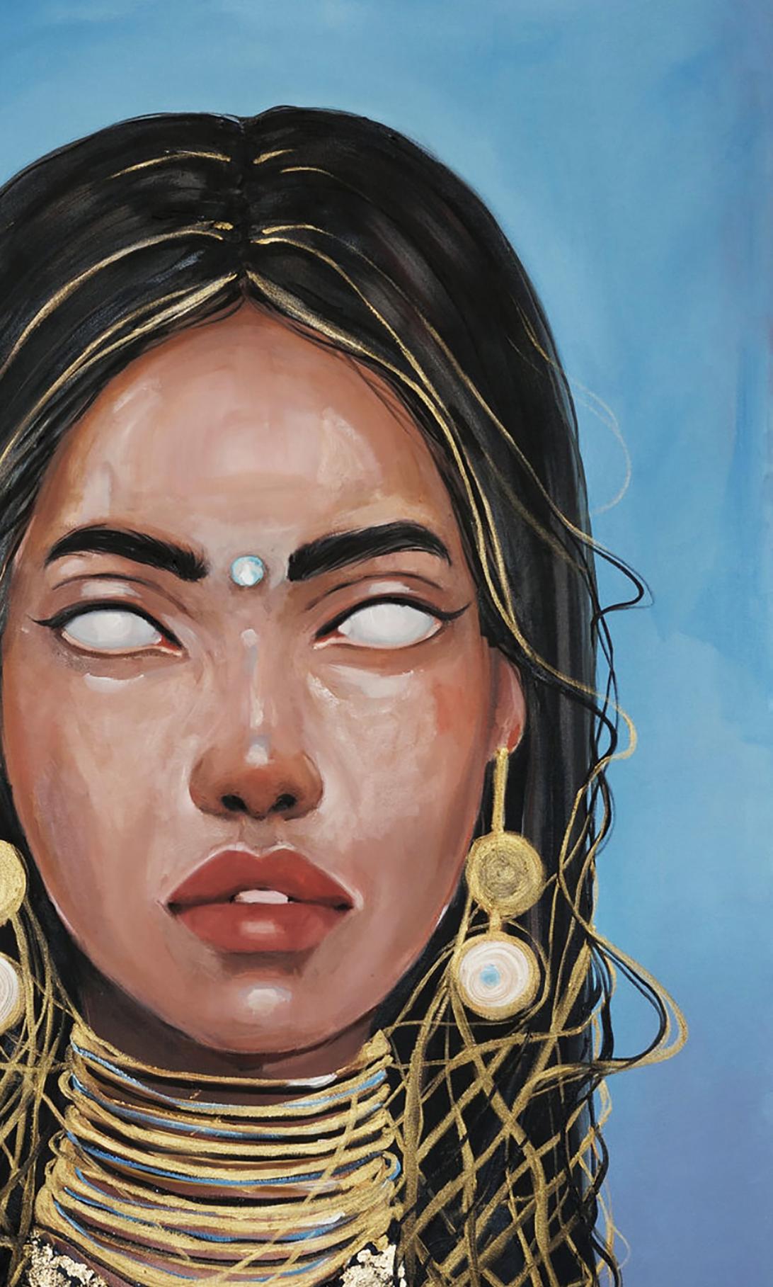 Stylized oil painting portrait Radiance by Victoria Kagalovska