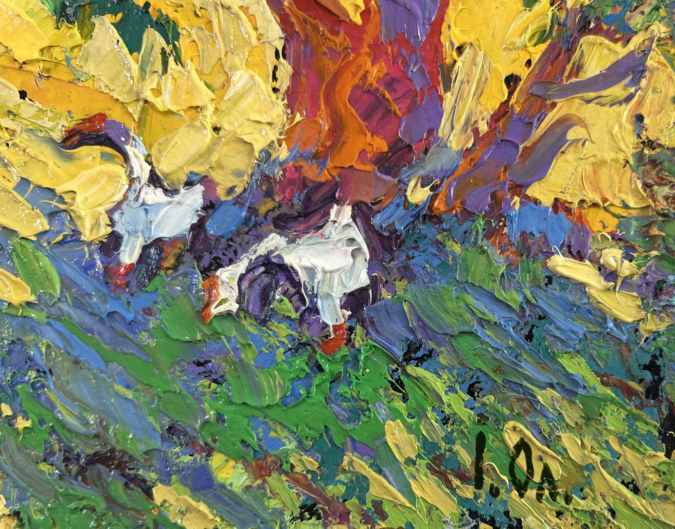 Vibrant impressionist oil painting A day filled with summer by Oleksiy Ivanyuk