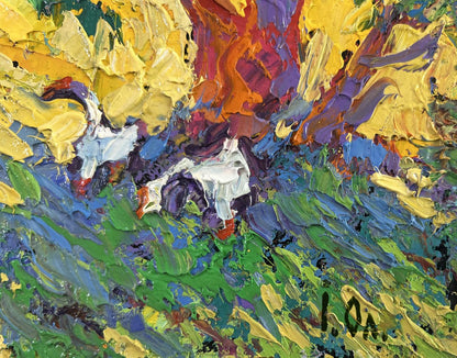 Vibrant impressionist oil painting A day filled with summer by Oleksiy Ivanyuk