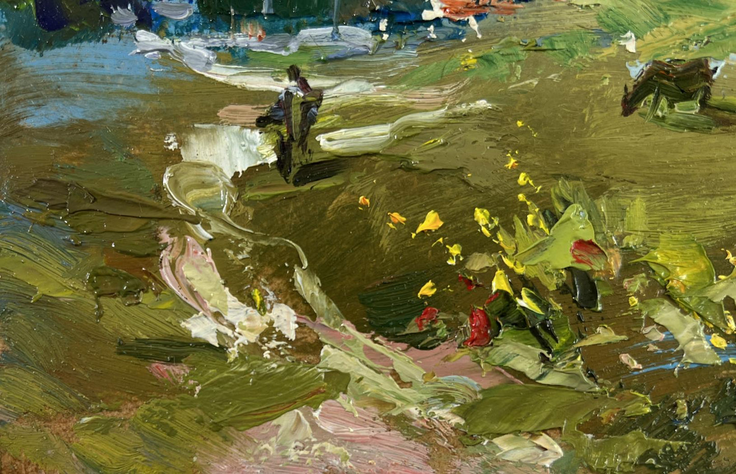 Oil painting Afternoon on the pasture by Yuriy Suprunchuk pastoral scene