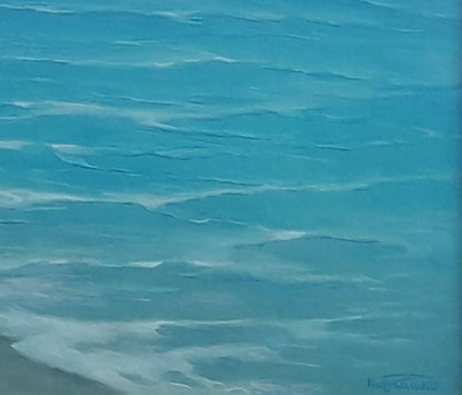 Turquoise ocean waves by Vasily Korkishko oil painting
