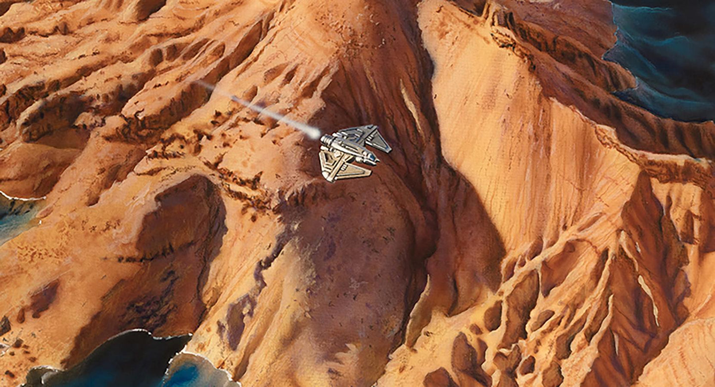 Acrylic painting Coast Guard in the Mountains Johannes Wessmark