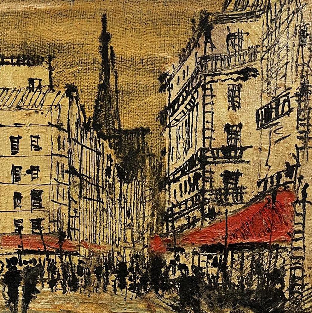 Oil painting Super romance by Serhiy Kovalev: impressionistic city street