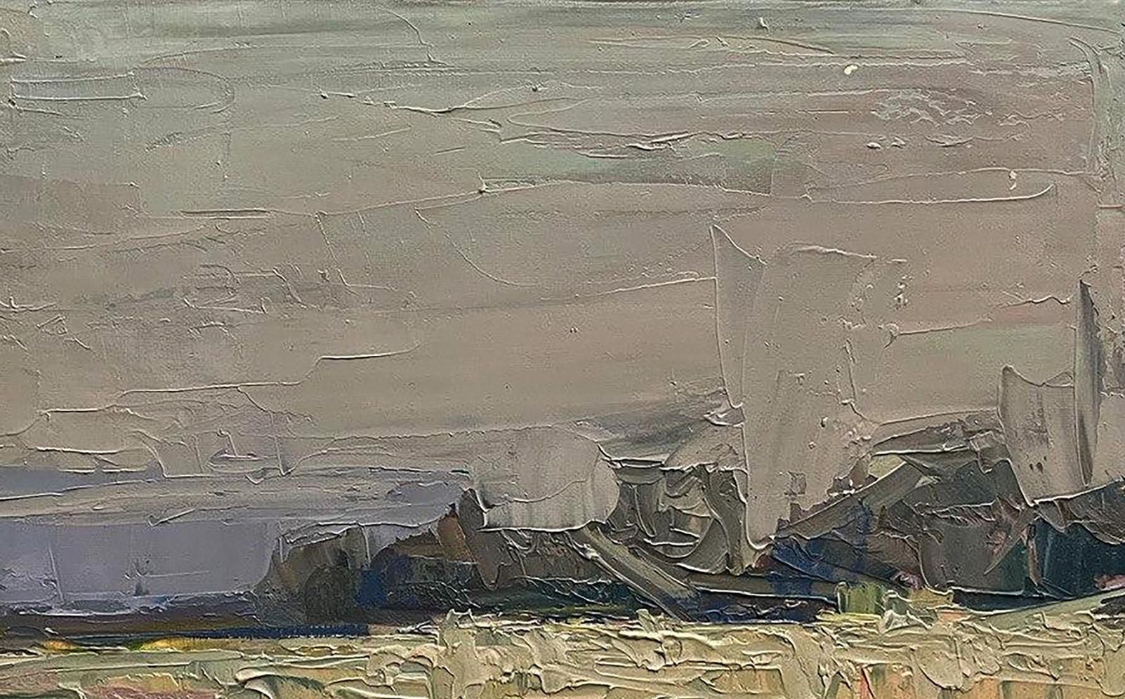 Oil painting Open Spaces by Volodymyr Pashchenko, textured impasto landscape