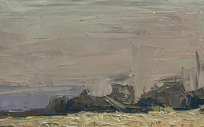 Oil painting Open Spaces by Volodymyr Pashchenko, textured impasto landscape