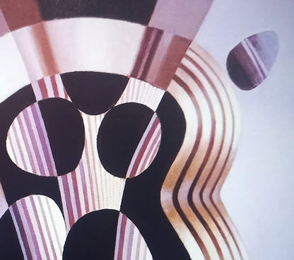 Oil painting Ribbon by Alexander Strashevich: abstract black circles and stripes