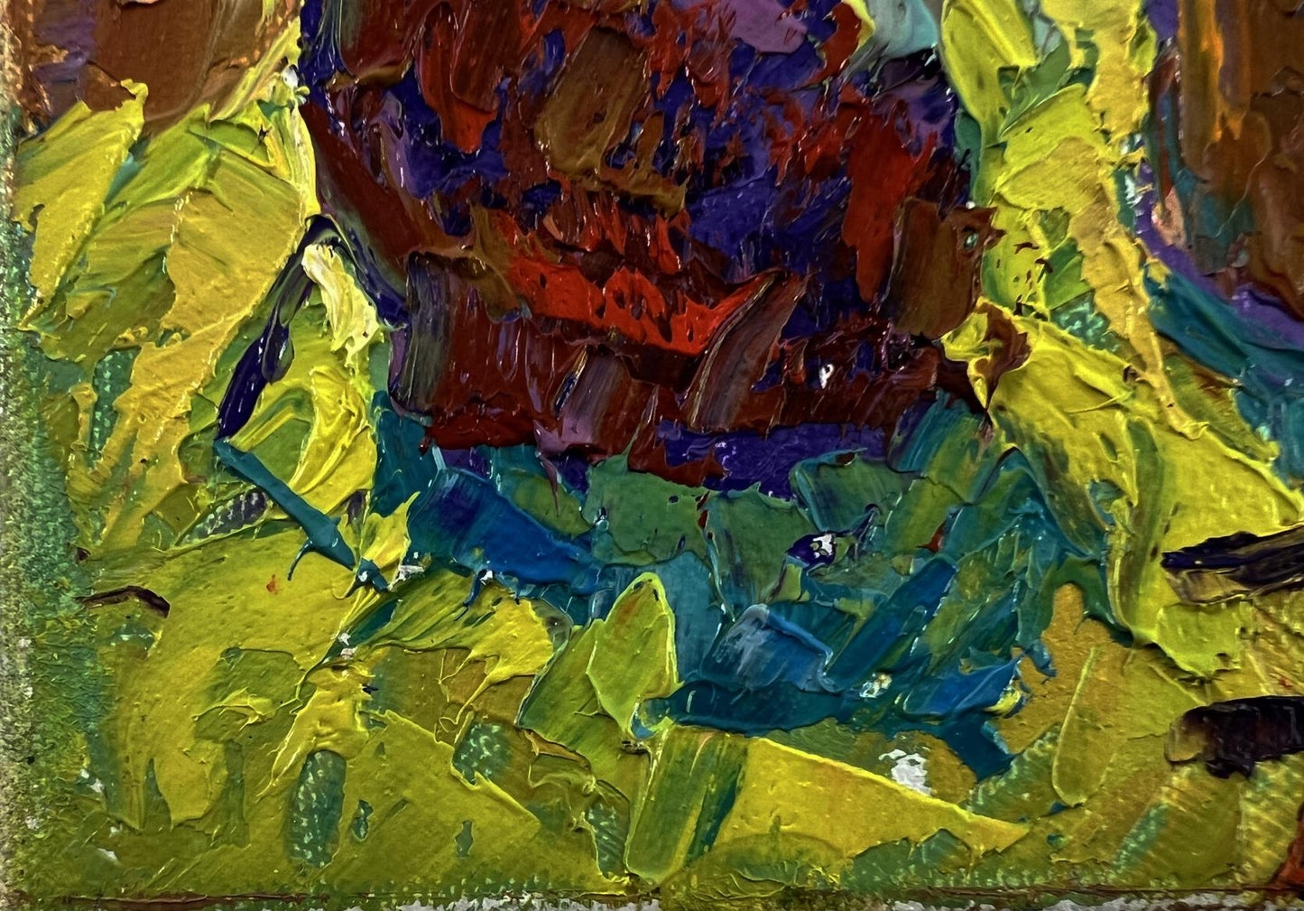 Vibrant impressionist oil painting Bright night over the field by Oleksiy Ivanyuk