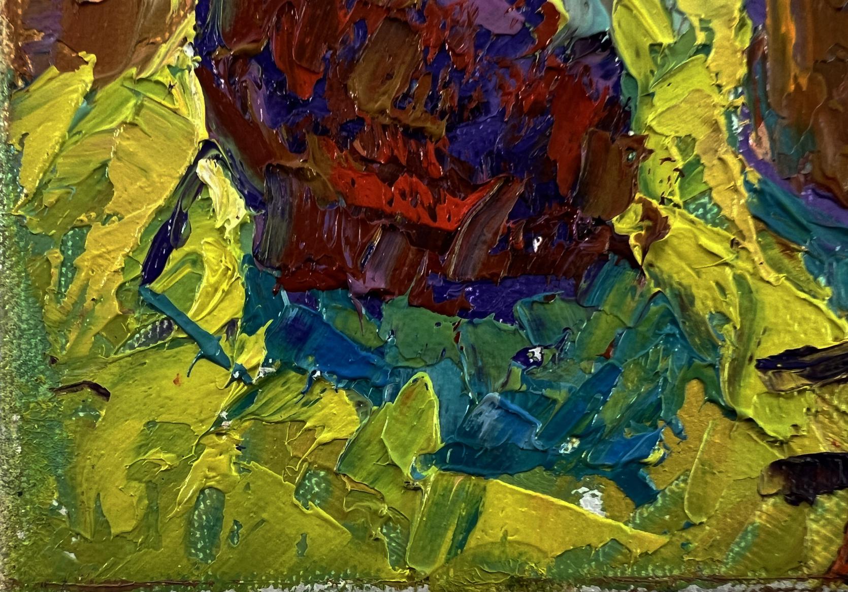 Vibrant impressionist oil painting Bright night over the field by Oleksiy Ivanyuk