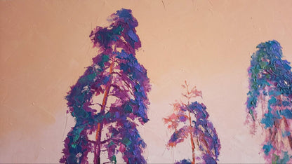Oil painting Sunset in the forest Boris Serdyuk