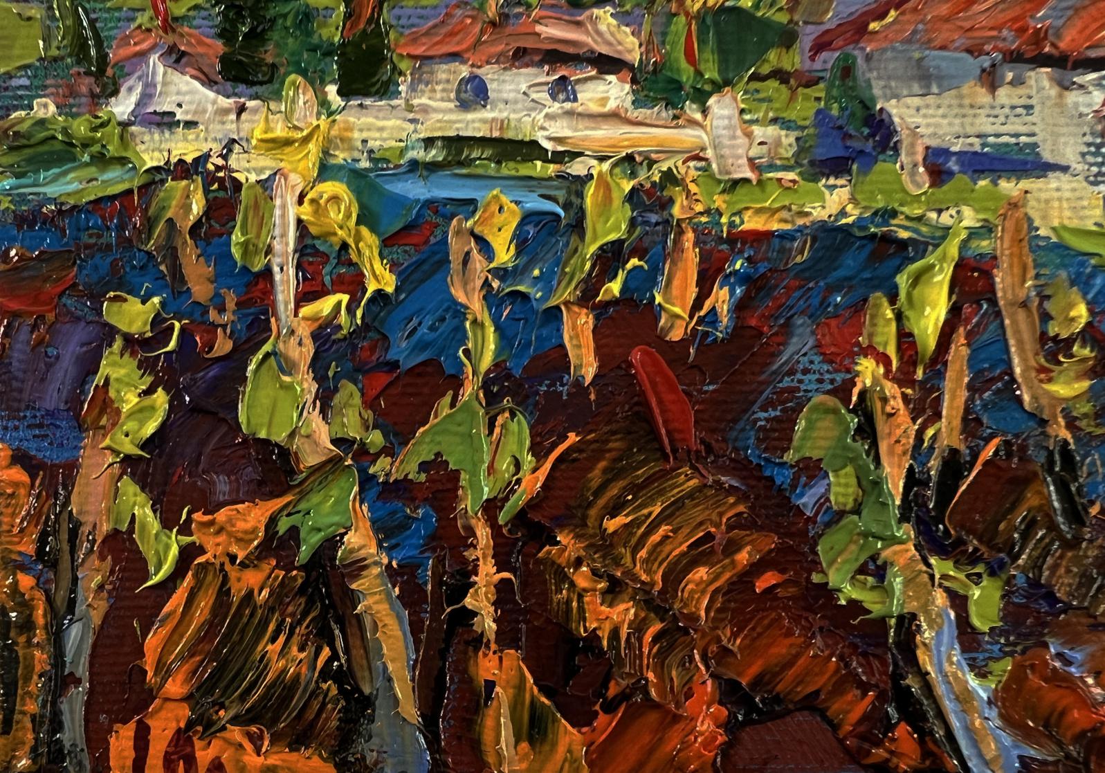 Vibrant impressionist oil painting of sunlit field by Oleksiy Ivanyuk