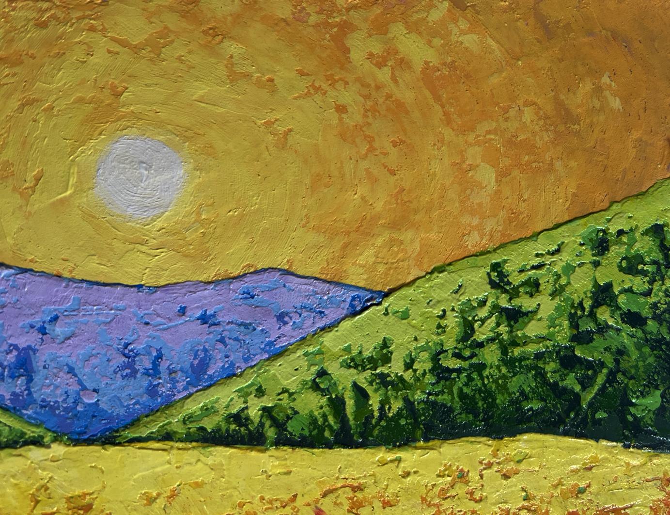 Oil painting The sky in the lights of the evening sun by V. Zadorozhnya