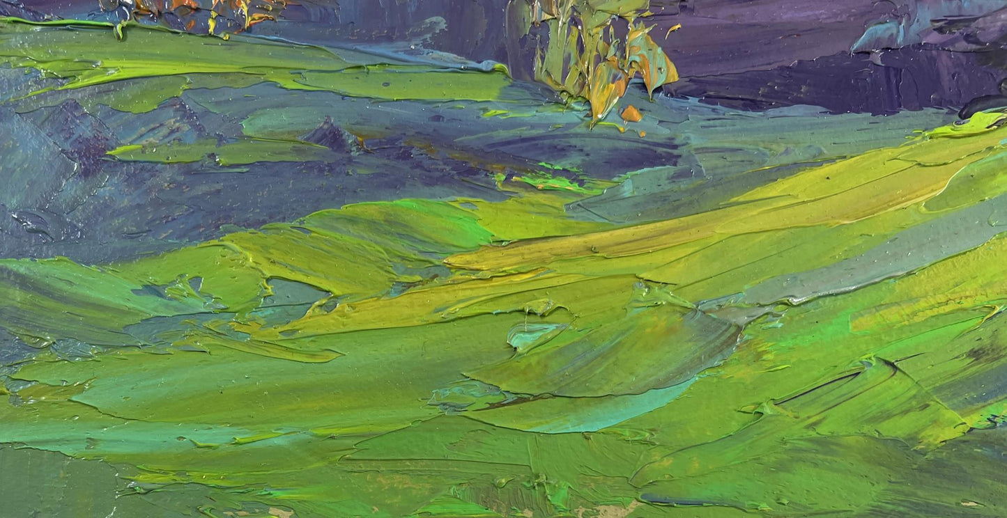 Oil painting When the evening sun gilded the silence by Boris Serdyuk