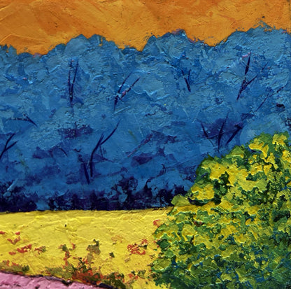 Oil painting Summer twilight in the forest by V. Zadorozhnya