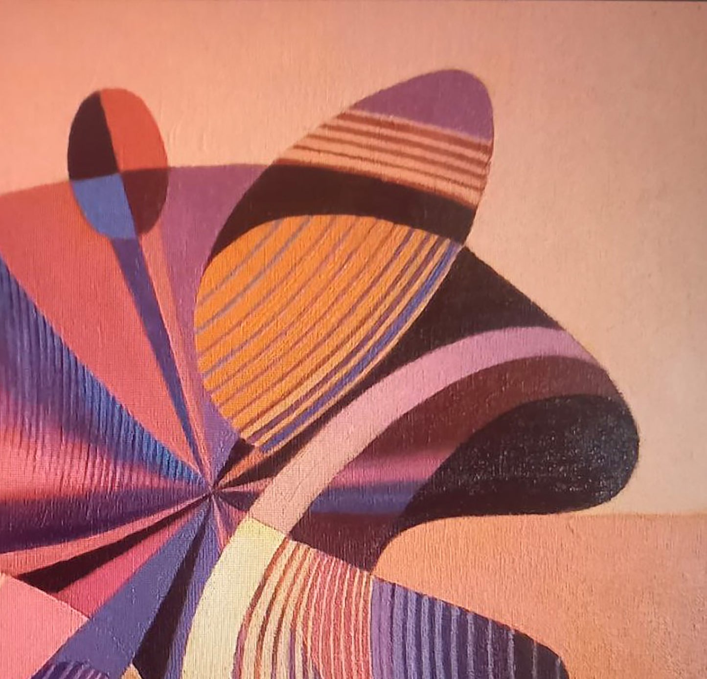 Vibrant geometric oil painting sculpture by Alexander Strashevich