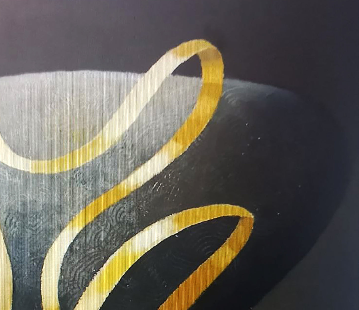 Oil painting Form with ribbon by Alexander Strashevich on sleek black pillow
