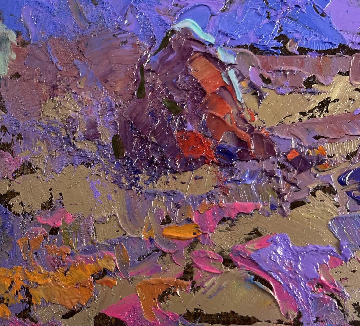 Vibrant abstract oil painting The path into the evening coolness by Oleksiy Ivanyuk