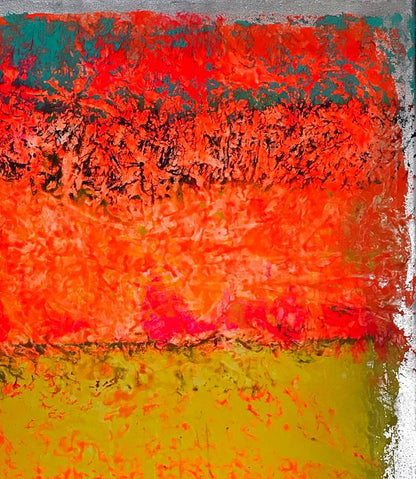 Vibrant abstract acrylic painting A treat for my eyes by Olga Melezhik