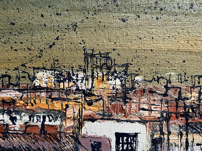 Abstract impasto oil painting Above the City by Serhiy Kovalev