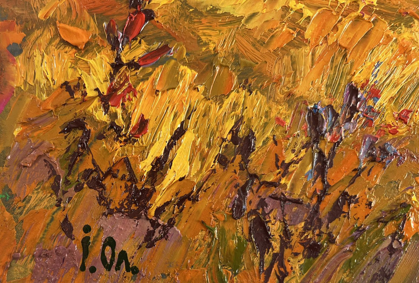 Vibrant impressionist oil painting Silence in the Pasture by Oleksiy Ivanyuk