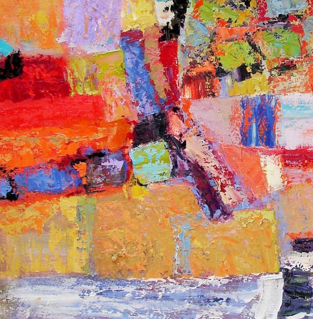 Vibrant Hot August oil painting by Tatyana Shulyak with bold textured strokes