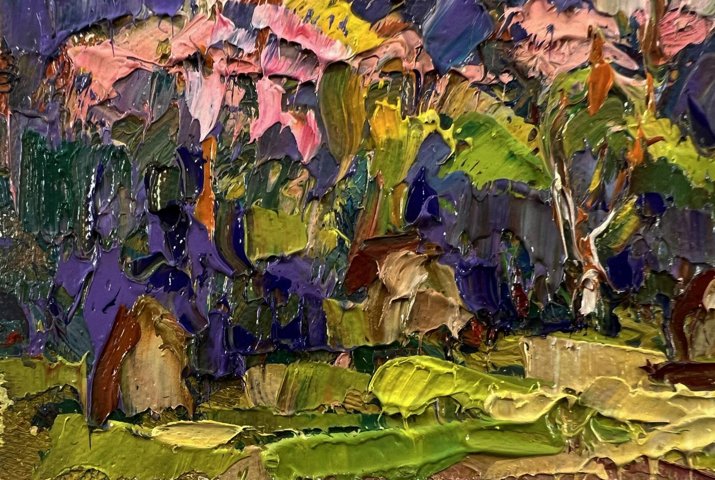 Vibrant impressionist oil painting Edge of the village by Oleksiy Ivanyuk
