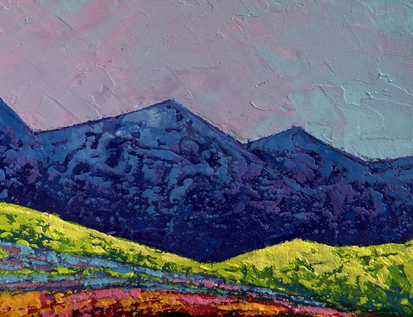 Oil painting Evening is approaching in the mountains by V. Zadorozhnya