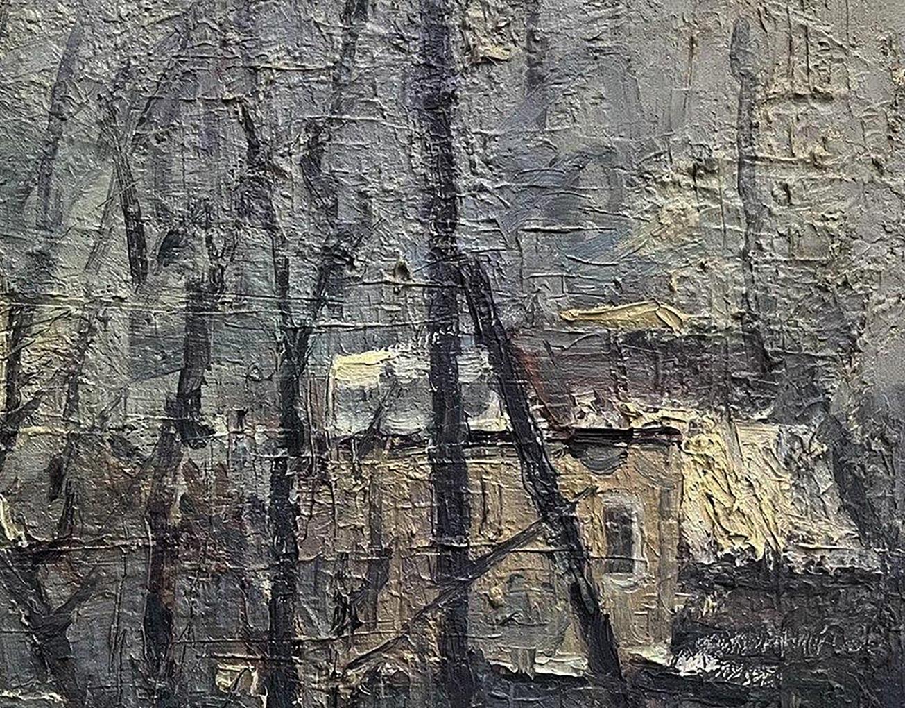 Textured impressionistic oil painting To the River by Volodymyr Pashchenko