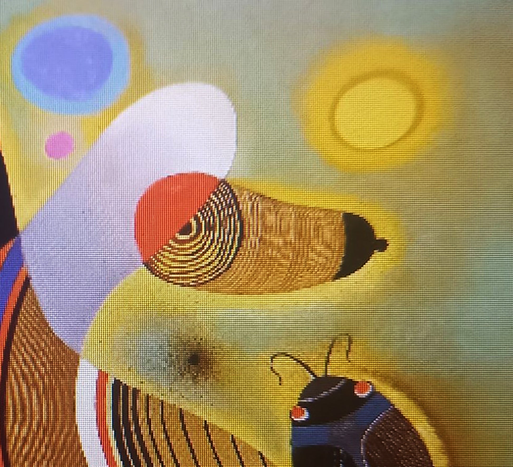 Oil painting of stylized bee by Alexander Strashevich