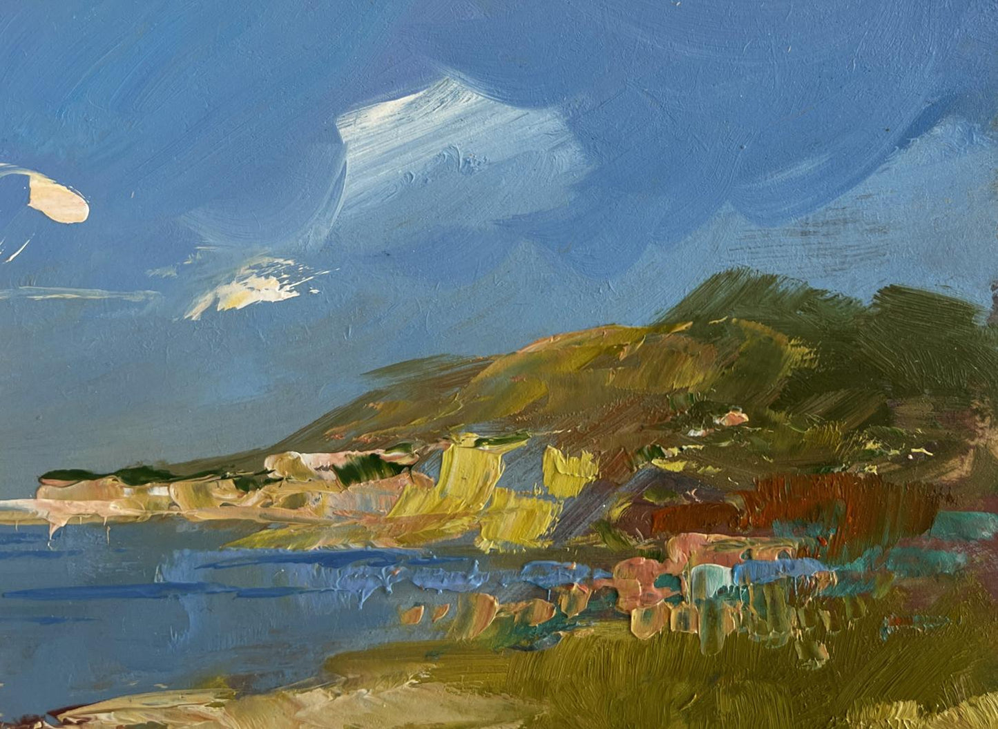 Oil painting The quiet breath of the sea by Yuriy Suprunchuk coastal landscape