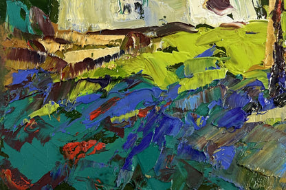 Vibrant impressionist oil painting Conversation in the embrace of silence by Oleksiy Ivanyuk