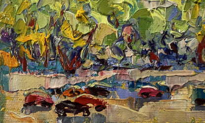 Vibrant impressionist oil painting Road outside the city by Oleksiy Ivanyuk