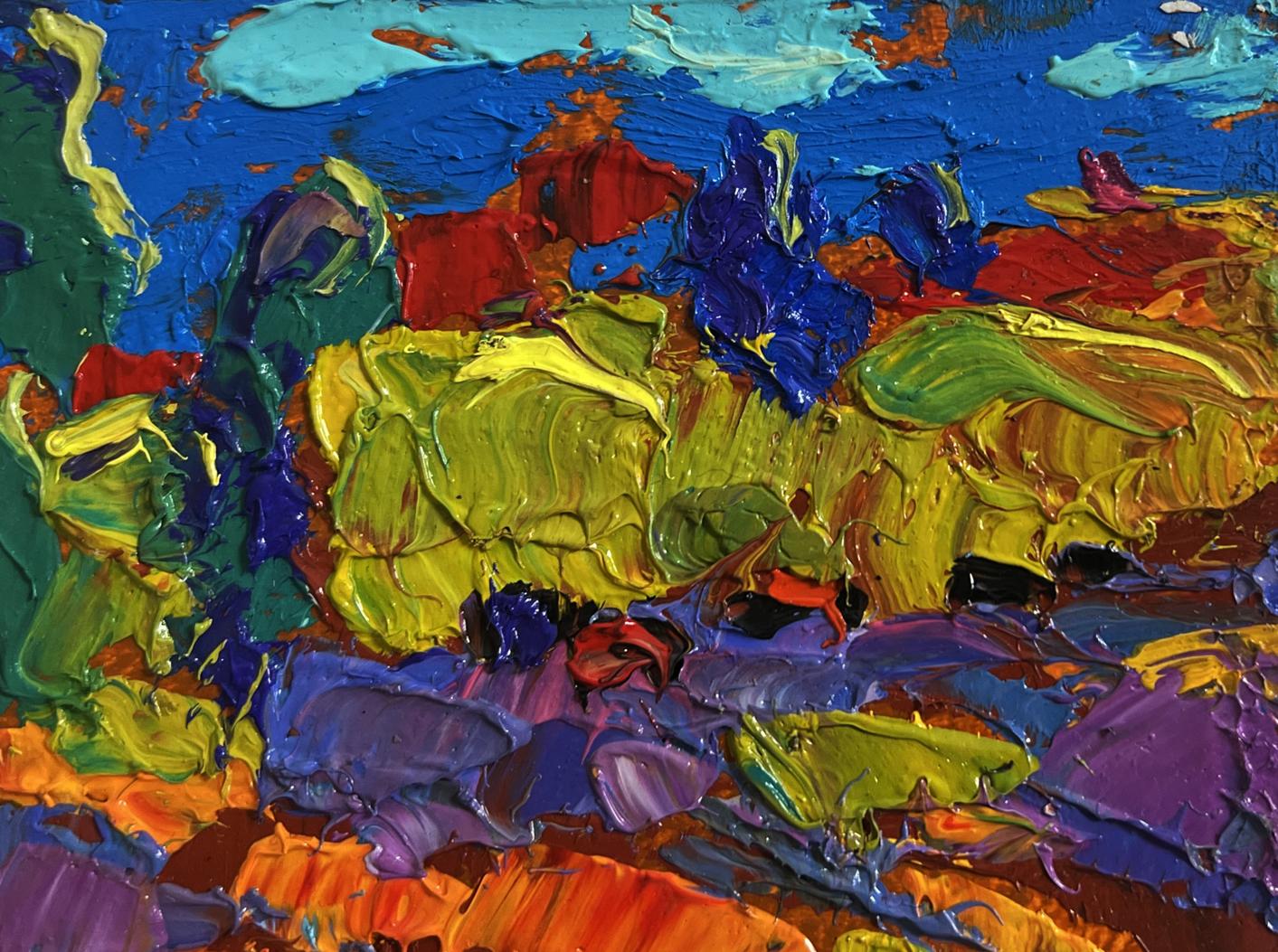 Vibrant impressionist oil painting In the autumn meadows by Oleksiy Ivanyuk