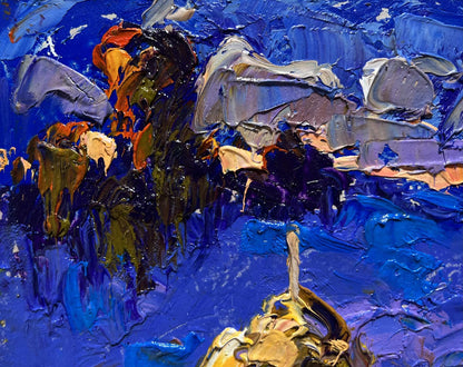 Vibrant oil painting The last rays of the sun by Oleksiy Ivanyuk
