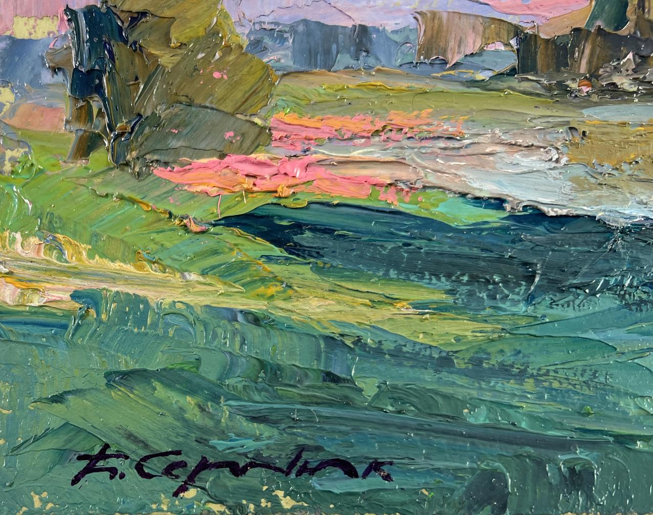 Oil painting A quiet night passes among the grasses by Boris Serdyuk