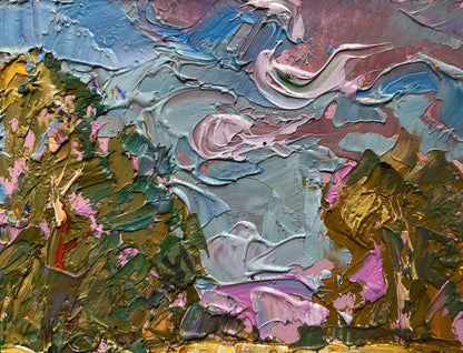 Vibrant impasto oil painting Relaxation on a summer river by Oleksiy Ivanyuk