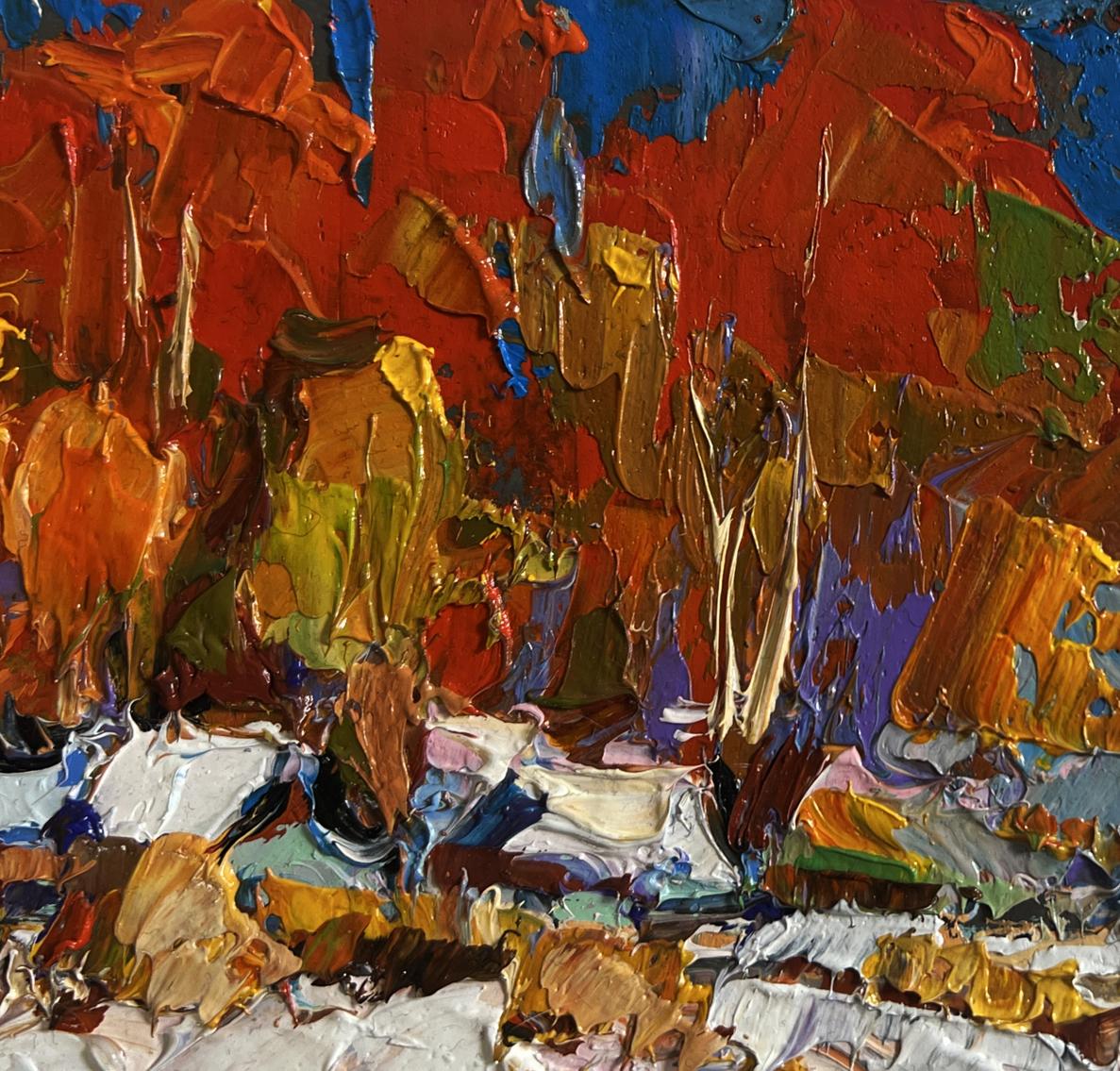 Vibrant Sunny Winter Day oil painting by Oksana Ivanyuk