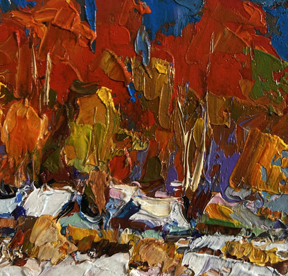 Vibrant Sunny Winter Day oil painting by Oksana Ivanyuk