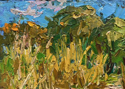 Textured impressionist oil painting of boats on shore by Oleksiy Ivanyuk