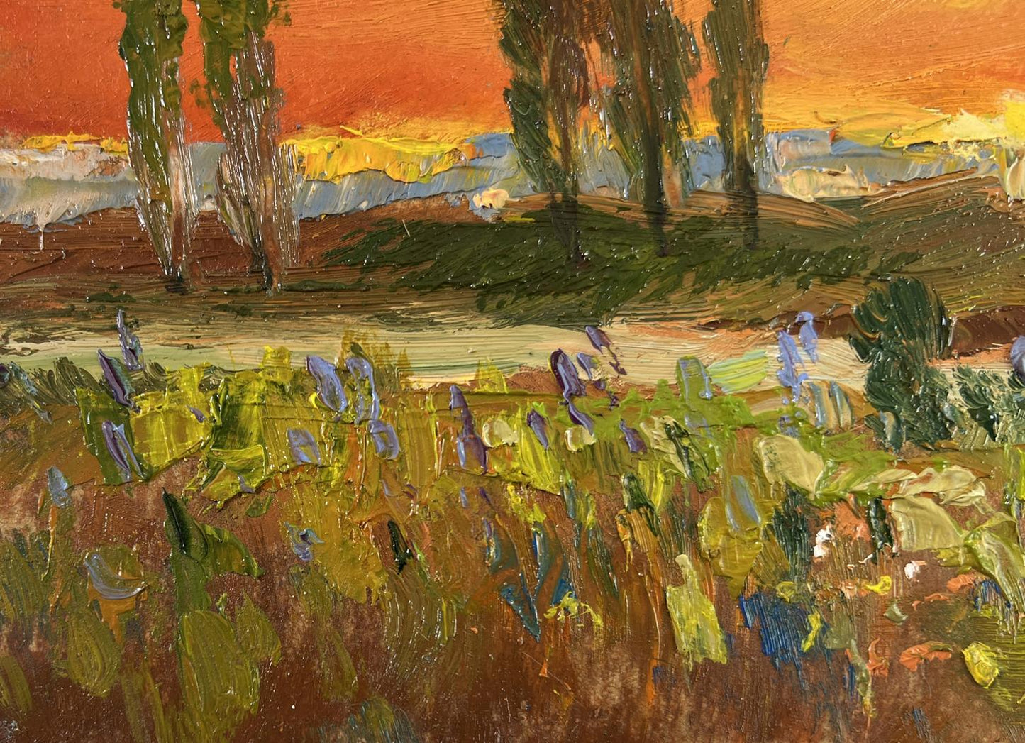 Vibrant impressionist oil painting Evening moment by Yuriy Suprunchuk
