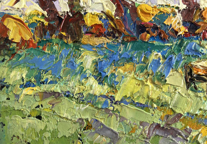 Vibrant impressionist oil painting Warmth in the heart of the heat by Oleksiy Ivanyuk