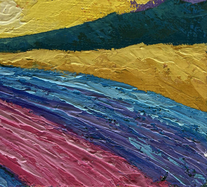 Vibrant Yellow Lights of Sunset oil painting by V. Zadorozhnya