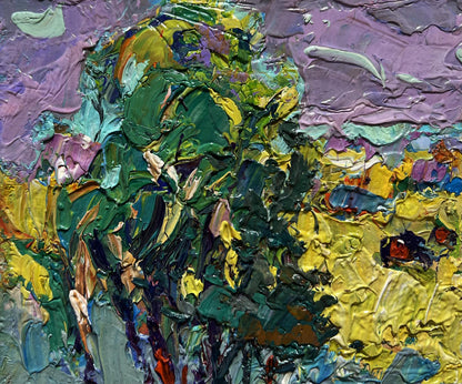 Vibrant impressionist oil painting In autumn after the rain by Oleksiy Ivanyuk