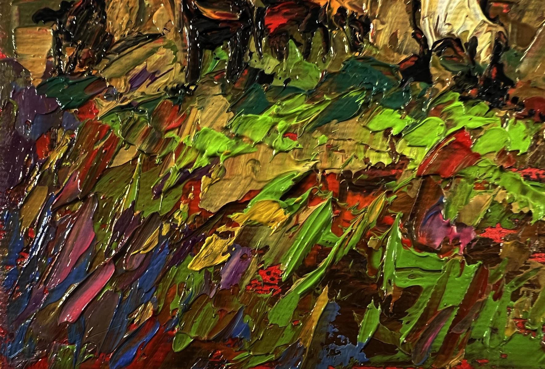 Vibrant oil painting Field with hills by Oleksiy Ivanyuk