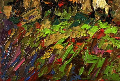Vibrant oil painting Field with hills by Oleksiy Ivanyuk