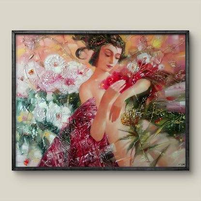 Framed Abstract Oil Painting Eos by Anatoly Borisovich Tarabanov