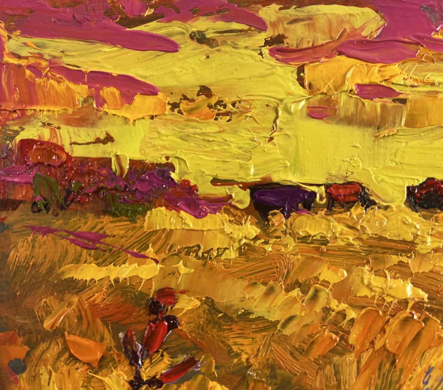 Vibrant impressionist oil painting Silence in the Pasture by Oleksiy Ivanyuk